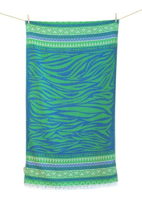 Strandtuch MILOS PARLIAMENTBLUE & LIME