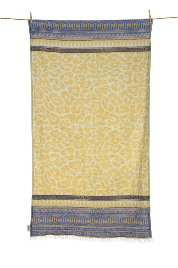 Strandtuch KASTRAKI MINT & MUSTARD & PARLIAMENTBLUE