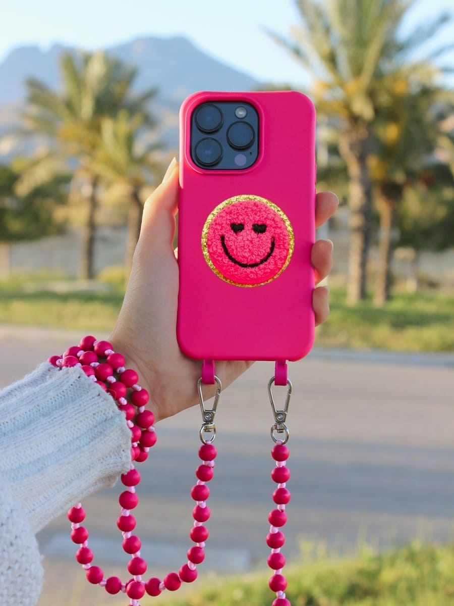 Crossbodykette IBIZA ROSE aus Holzperlen