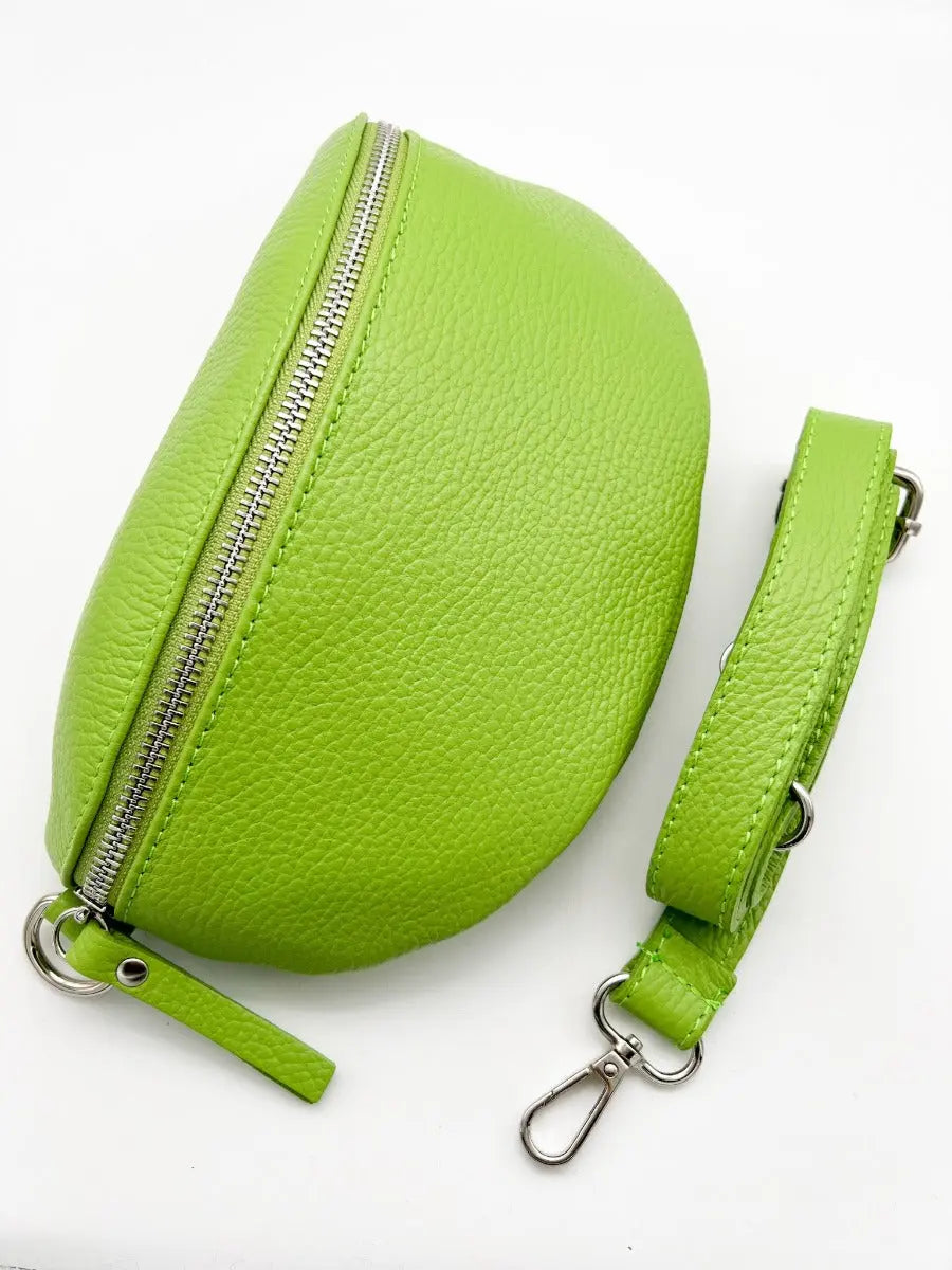 Crossbody Bag MIAMI APPLEGREEN mit Gurt ZICKZACK APPLEGREEN
