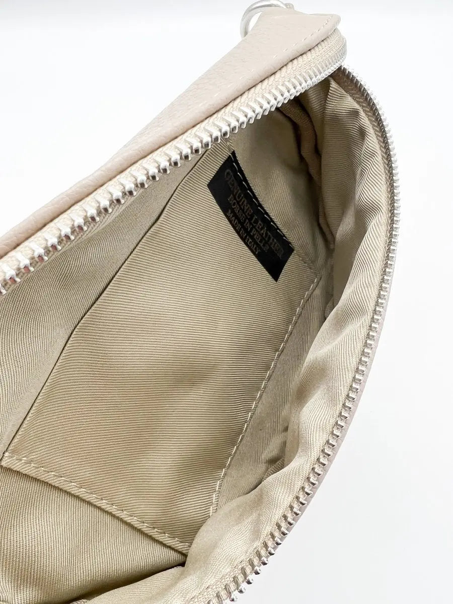 Crossbody Bag MIAMI CREAM mit Gurt COGNAC KARIERT CREAM