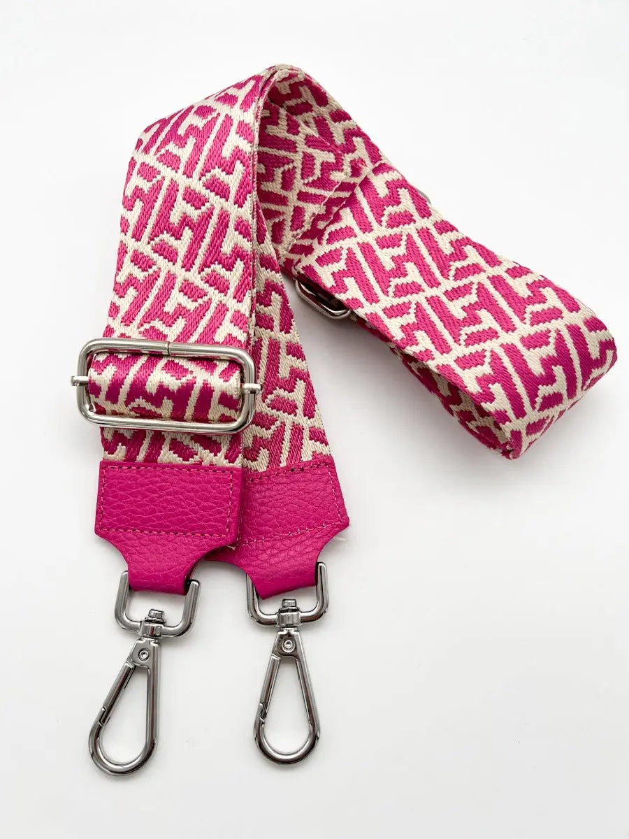 Crossbody Bag MIAMI PINK mit Gurt ZACKEN PINK