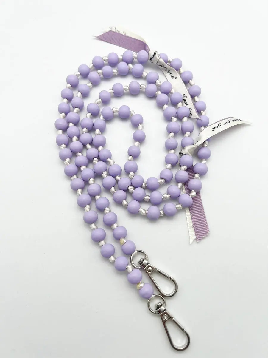 Crossbodykette IBIZA PURPLE aus Holzperlen