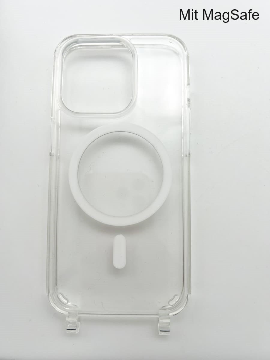 Handykette MAYA GRAU NEON Set mit Hülle transparent