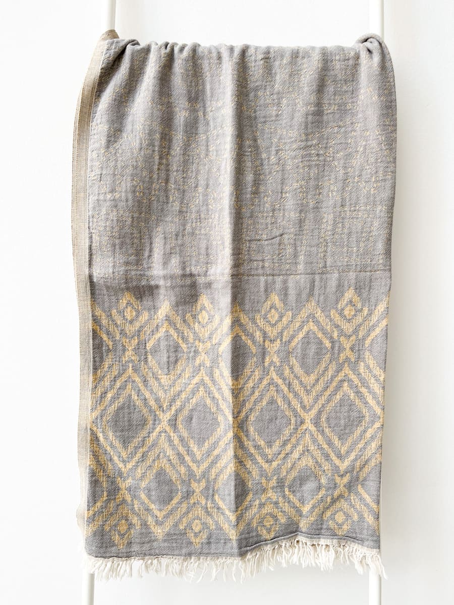 Strandtuch AEGIALI ANTHRAX & MUSTARD