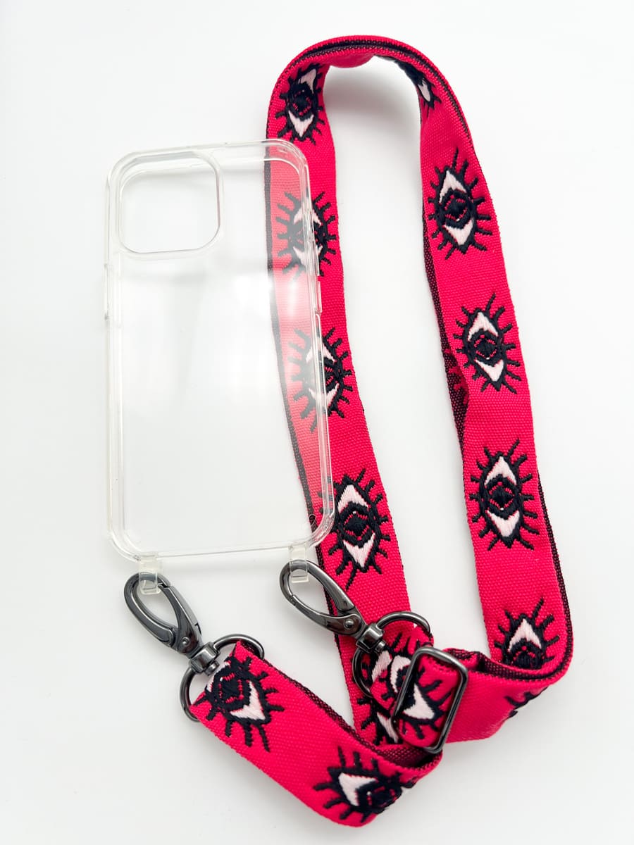 Set Handykette EYES PINK mit Hülle AIR für iPhone