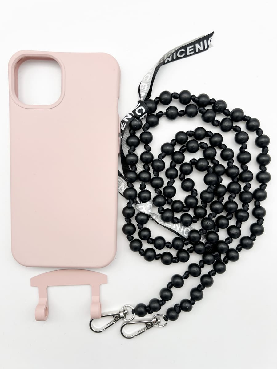 Set Handykette IBIZA BLACK mit Hülle CANDY für iPhone