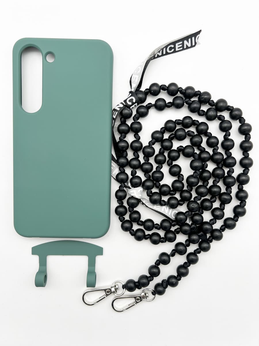 Set Handykette IBIZA BLACK mit Hülle OCEAN für Samsung