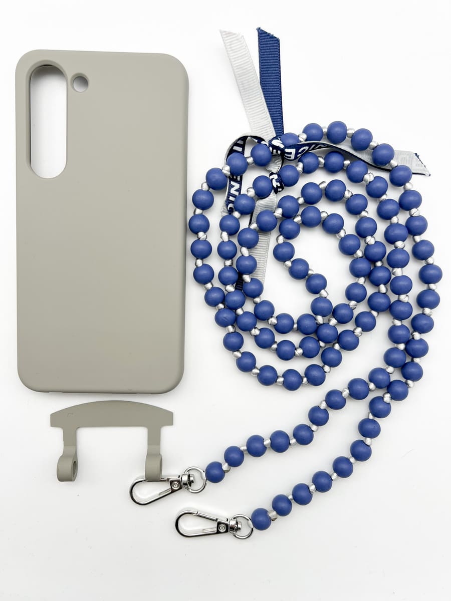 Set Handykette IBIZA JEANS mit Hülle STONE für Samsung