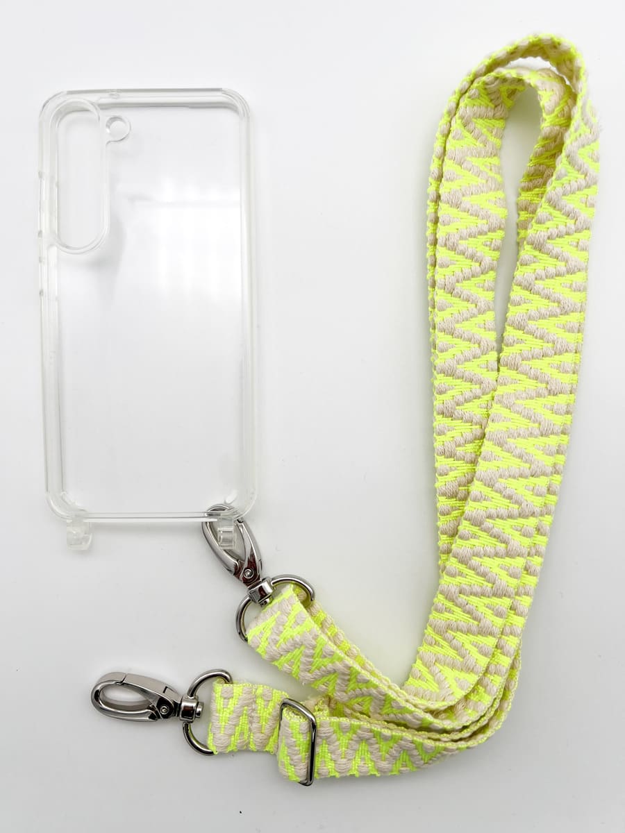 Set Handykette STRIPES NEON mit Hülle AIR für Samsung