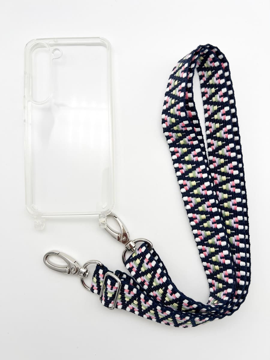 Set Handykette STRIPES RAINBOW mit Hülle AIR für Samsung