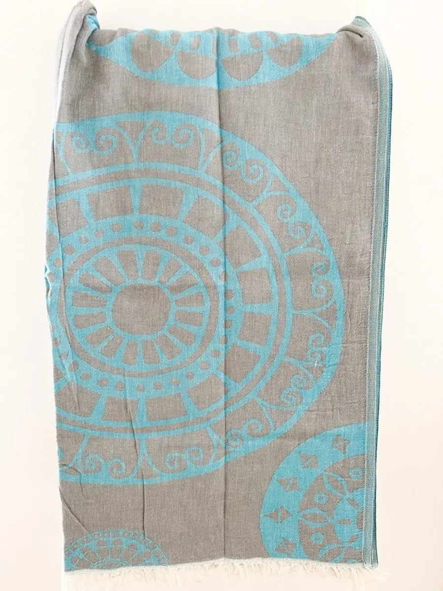 Strandtuch ΑEGINA TURQUOISE & ANTHRAX