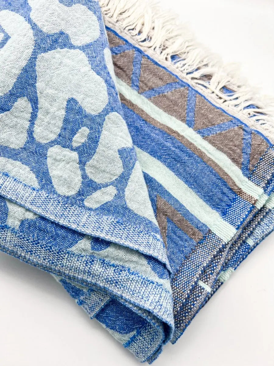 Strandtuch KEROS CHOCOLATE MINT & PARLIAMENT BLUE