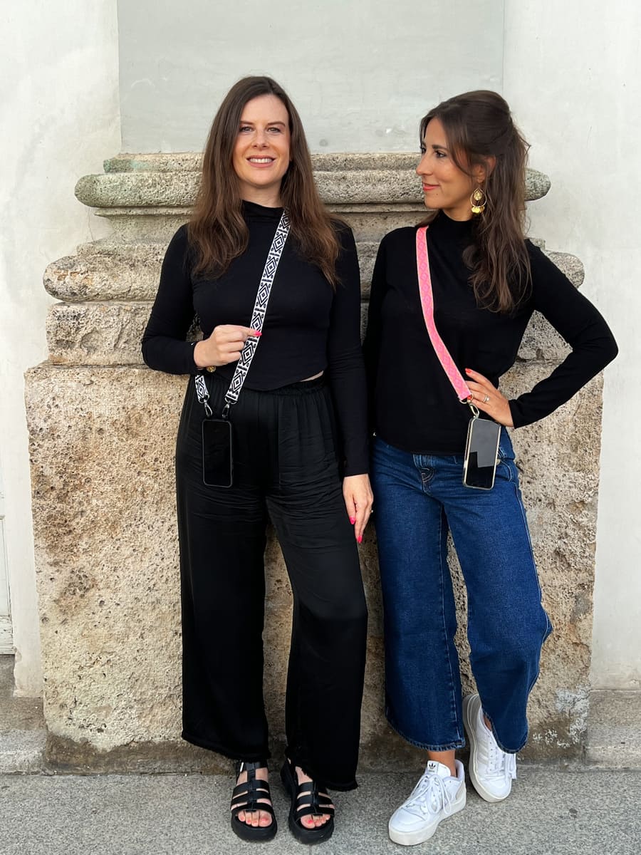 Set Handykette SNOWFLAKE mit Hülle verschiedene Farben